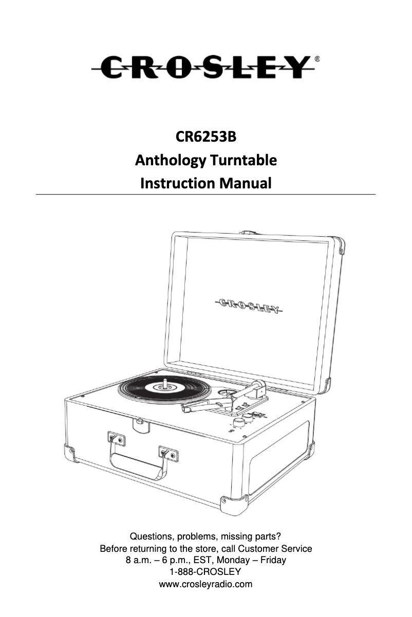 Página nº 1 - Manual de usuario Crosley Anthology CR6253B