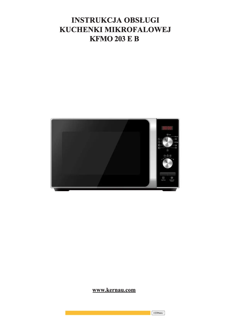 Imagen de la primera página del manual del dispositivo KFMO 203 E B
