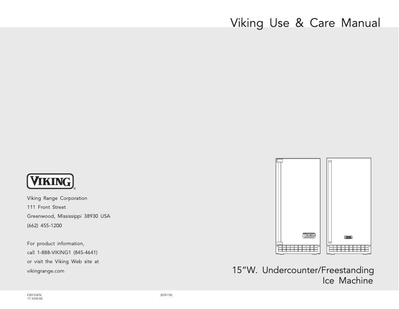 Página 1 del manual Manual de uso y mantenimiento Viking FPIM515