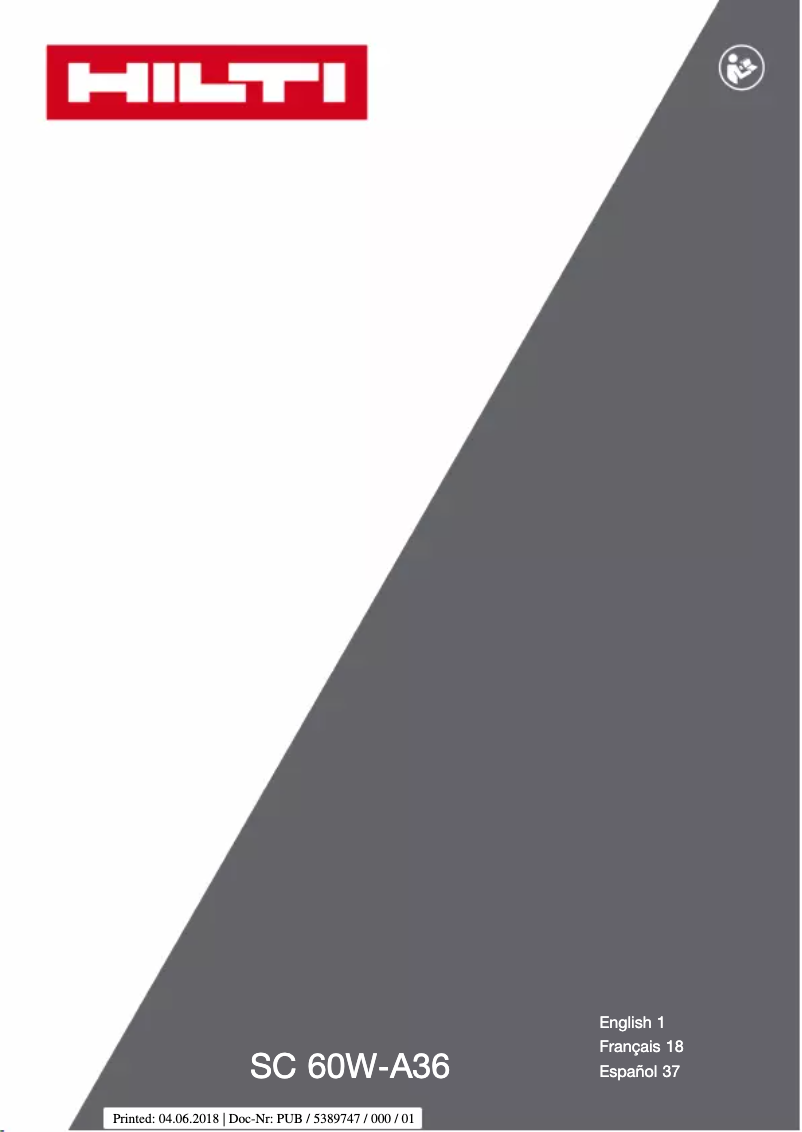 Imagen de la primera página del manual del dispositivo SC 60W-A36