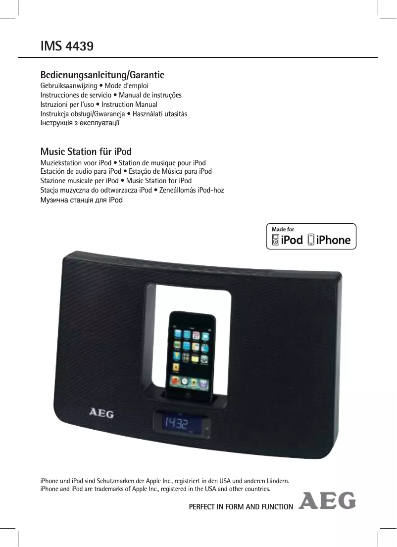 Página 1 del manual Manual de usuario AEG IMS 4439 PLL