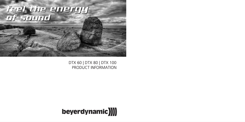 Imagen de la primera página del manual del dispositivo DTX 100