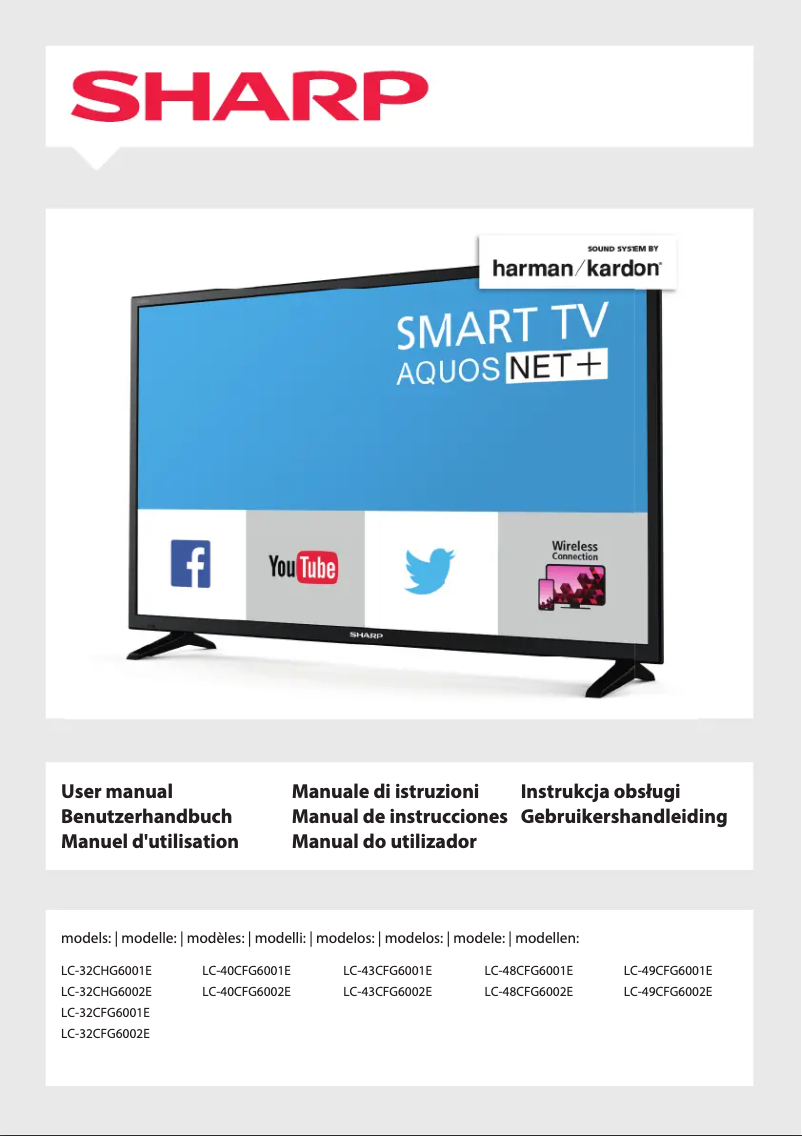 Página 1 del manual Manual de usuario Sharp LC-49CFG6002E