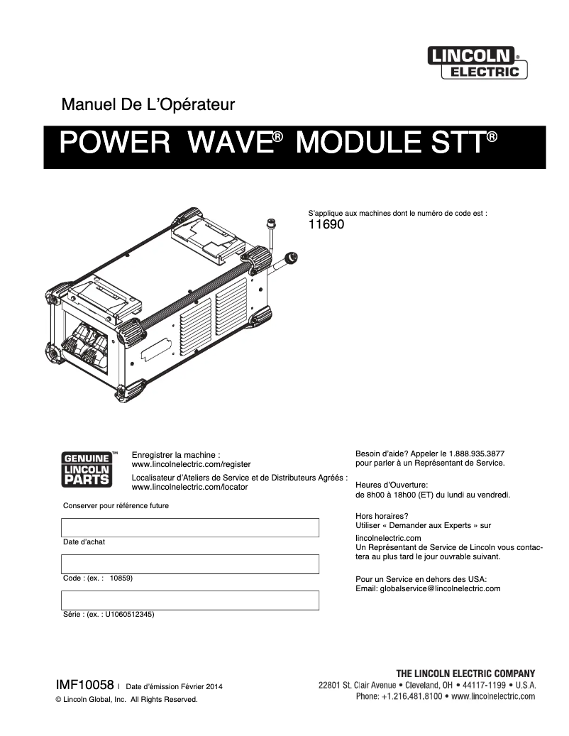 Imagen de la primera página del manual del dispositivo Power Wave STT Module