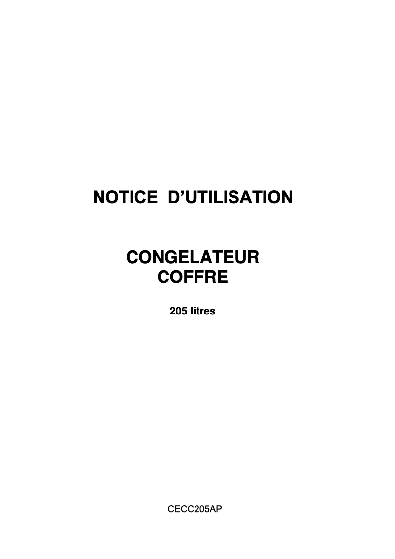 Imagen de la primera página del manual del dispositivo CECC205AP