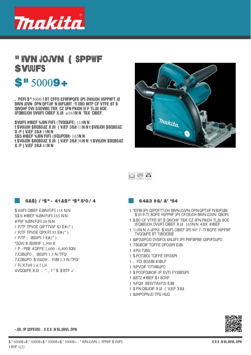 Página nº 1 - Ficha técnica Makita CA5000XJ