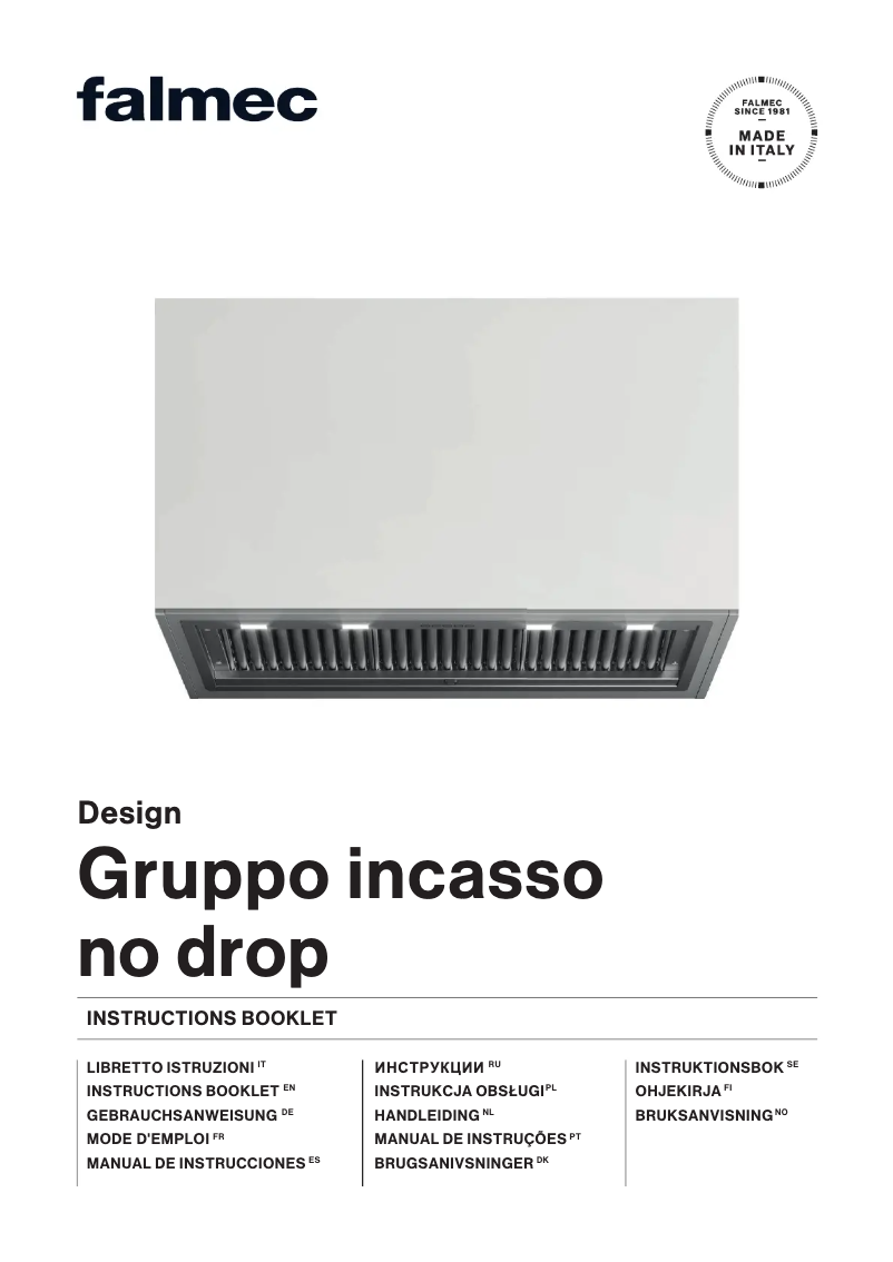 Imagen de la primera página del manual del dispositivo Gruppo Incasso No-Drop