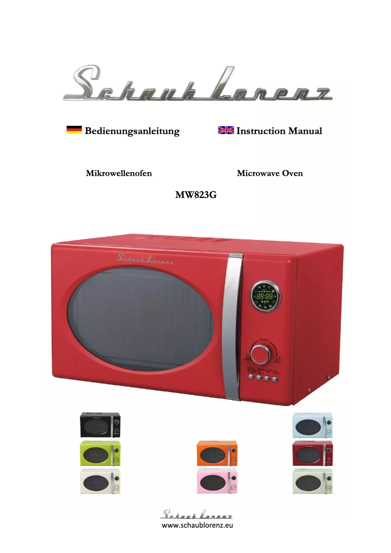 Imagen de la primera página del manual del dispositivo MW823G SP