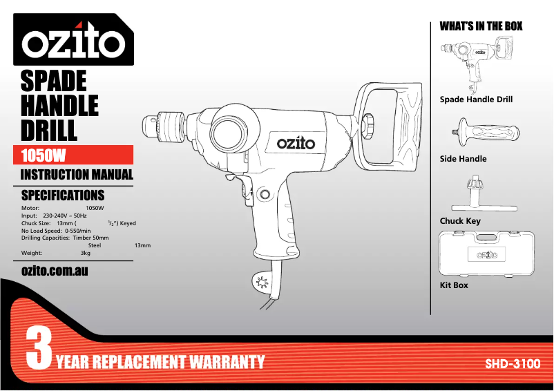 Imagen de la primera página del manual del dispositivo SHD-3100