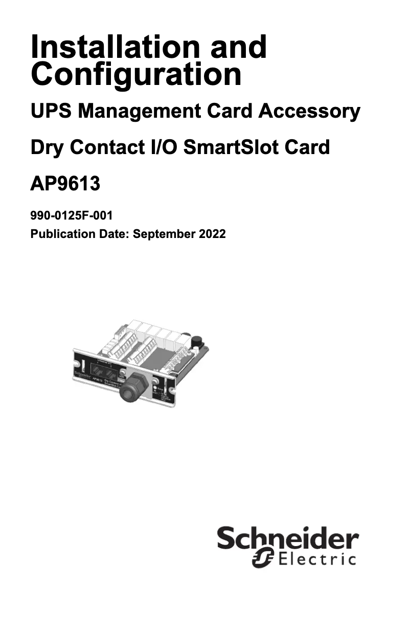 Página 1 del manual Manual de usuario APC AP9613