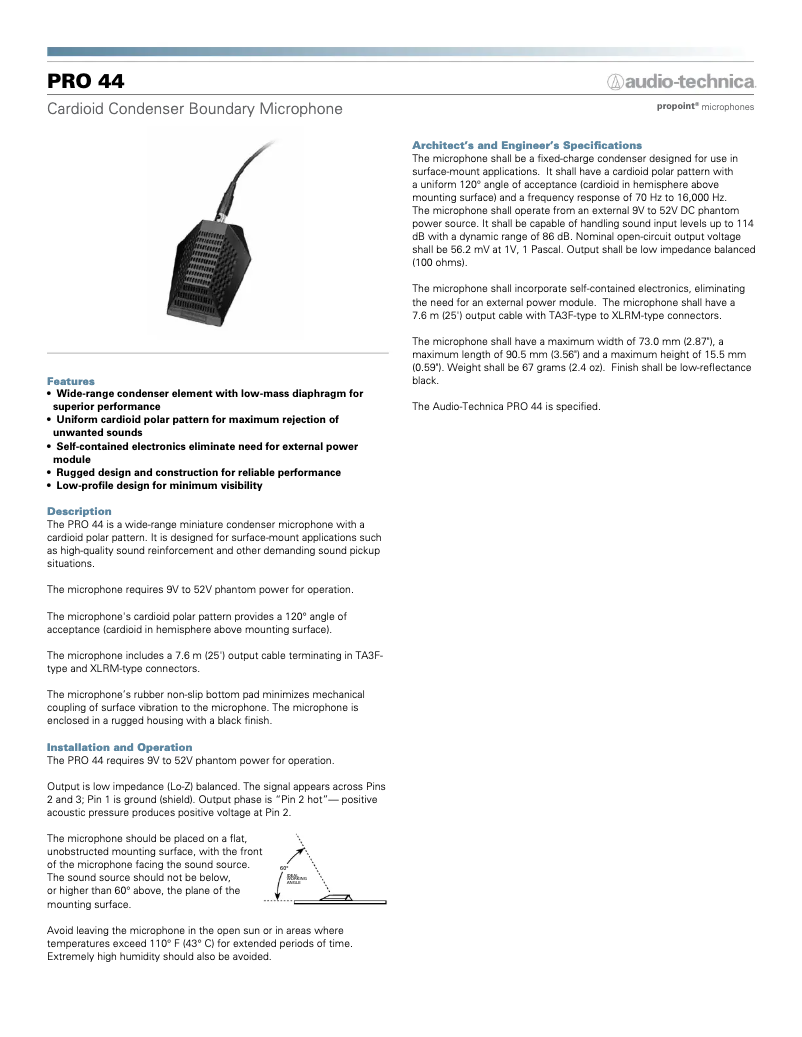 Imagen de la primera página del manual del dispositivo PRO44