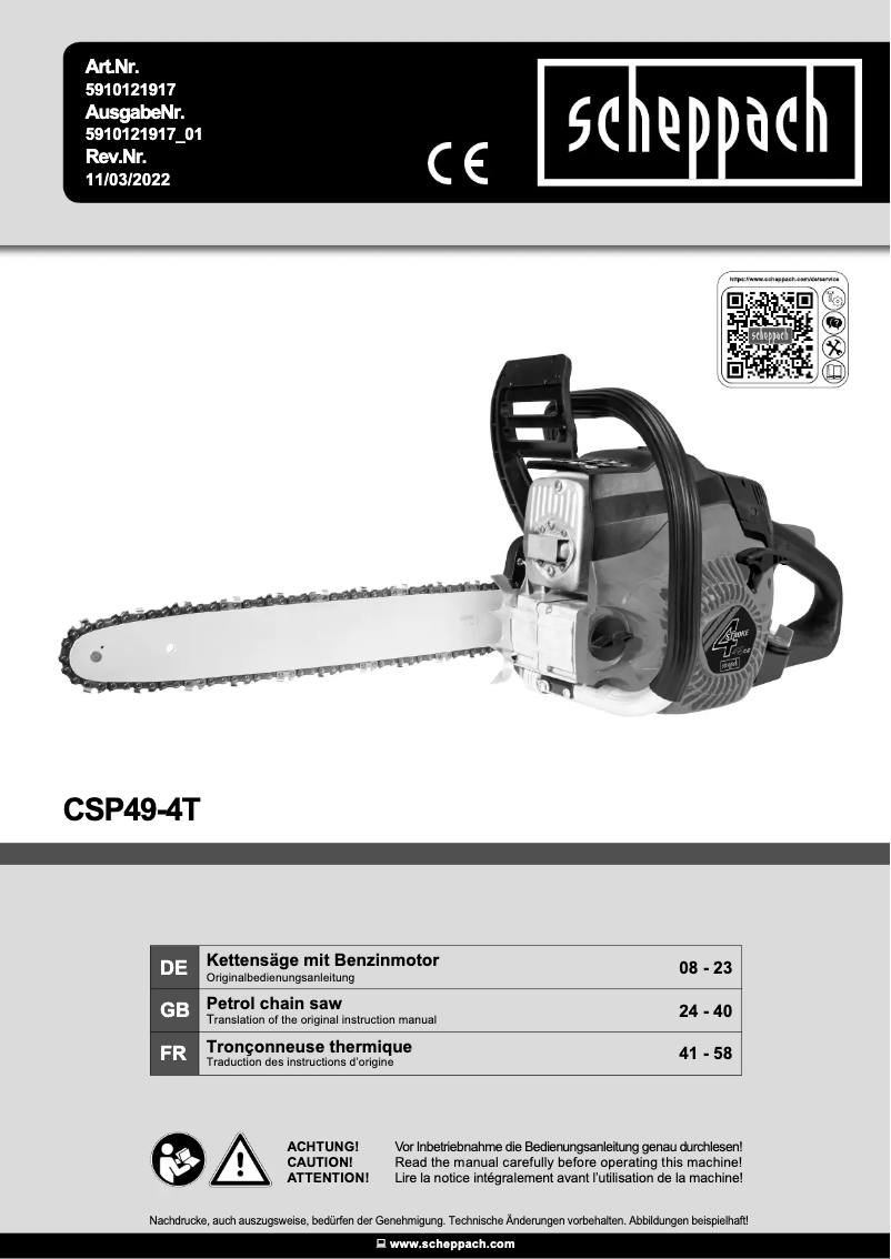 Imagen de la primera página del manual del dispositivo CSP49-4T