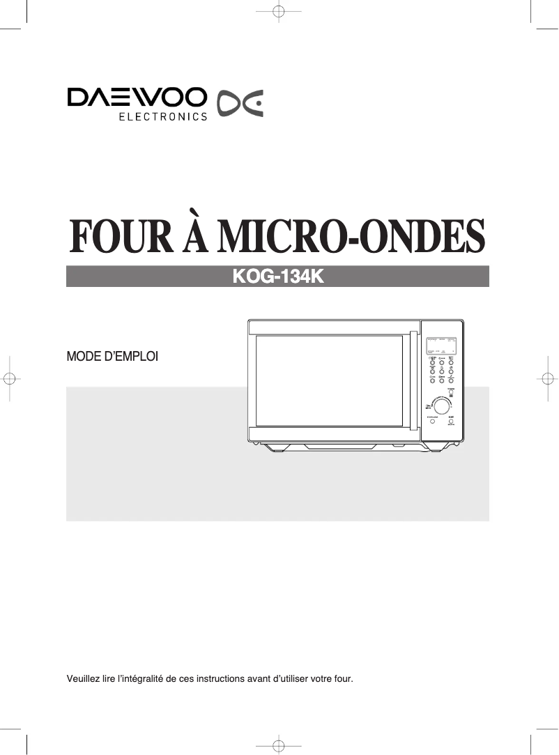 Imagen de la primera página del manual del dispositivo WKOG-134K