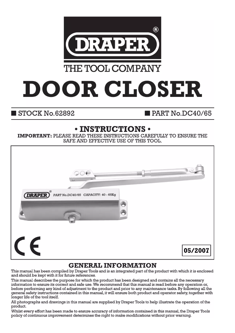 Imagen de la primera página del manual del dispositivo DC40/65