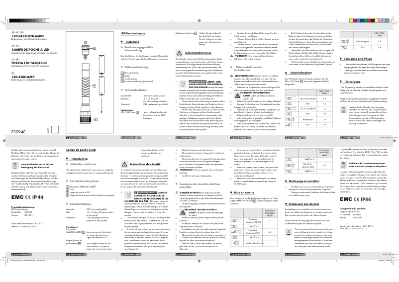 Página 1 del manual Manual de usuario Livarno Lux IAN 67184