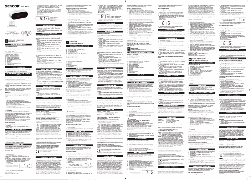 Imagen de la primera página del manual del dispositivo SRC 1100