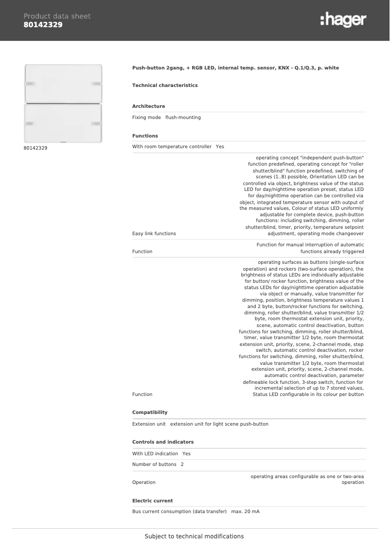 Imagen de la primera página del manual del dispositivo 80142329