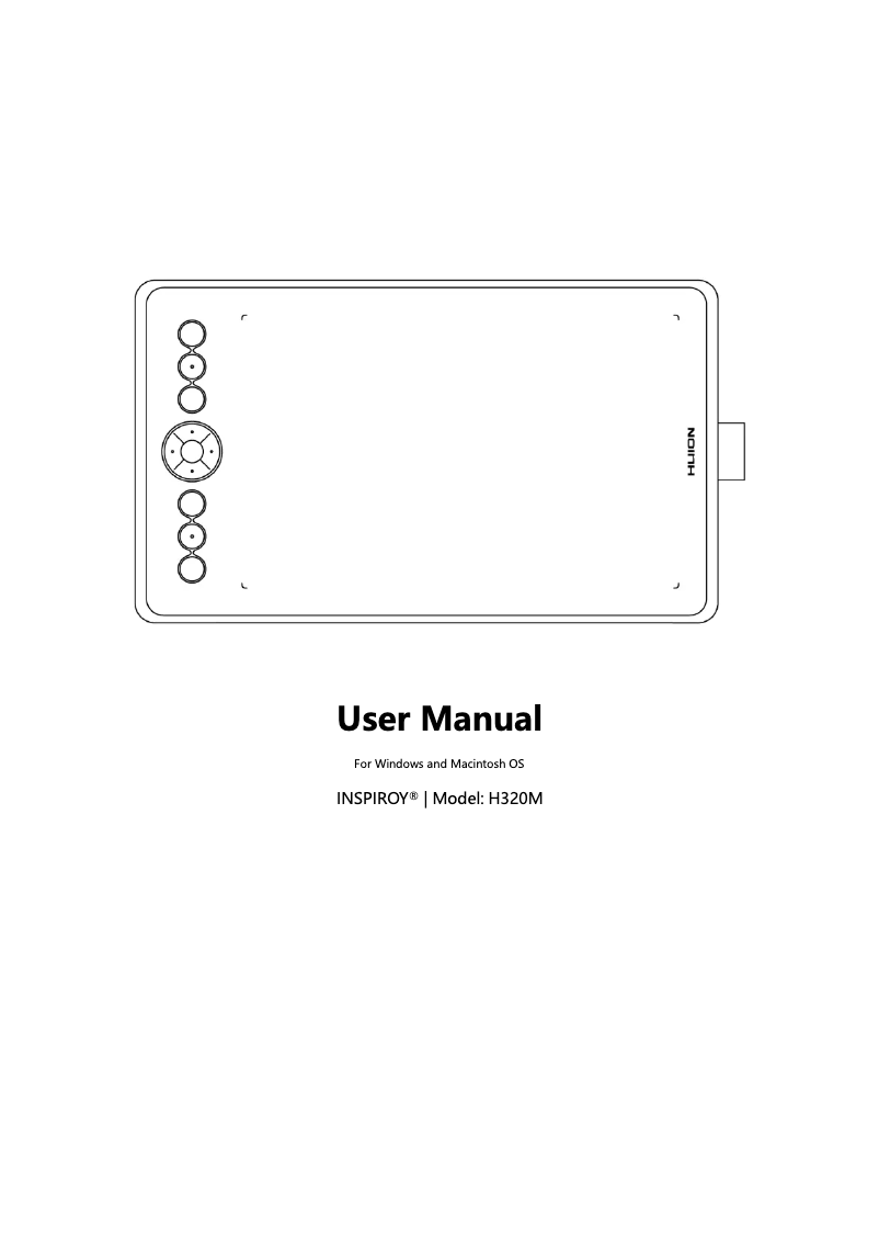 Página 1 del manual Manual de usuario Huion Inspiroy Ink H320M