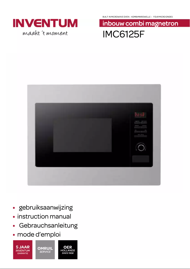 Página 1 del manual Manual de usuario Inventum IMC6125F