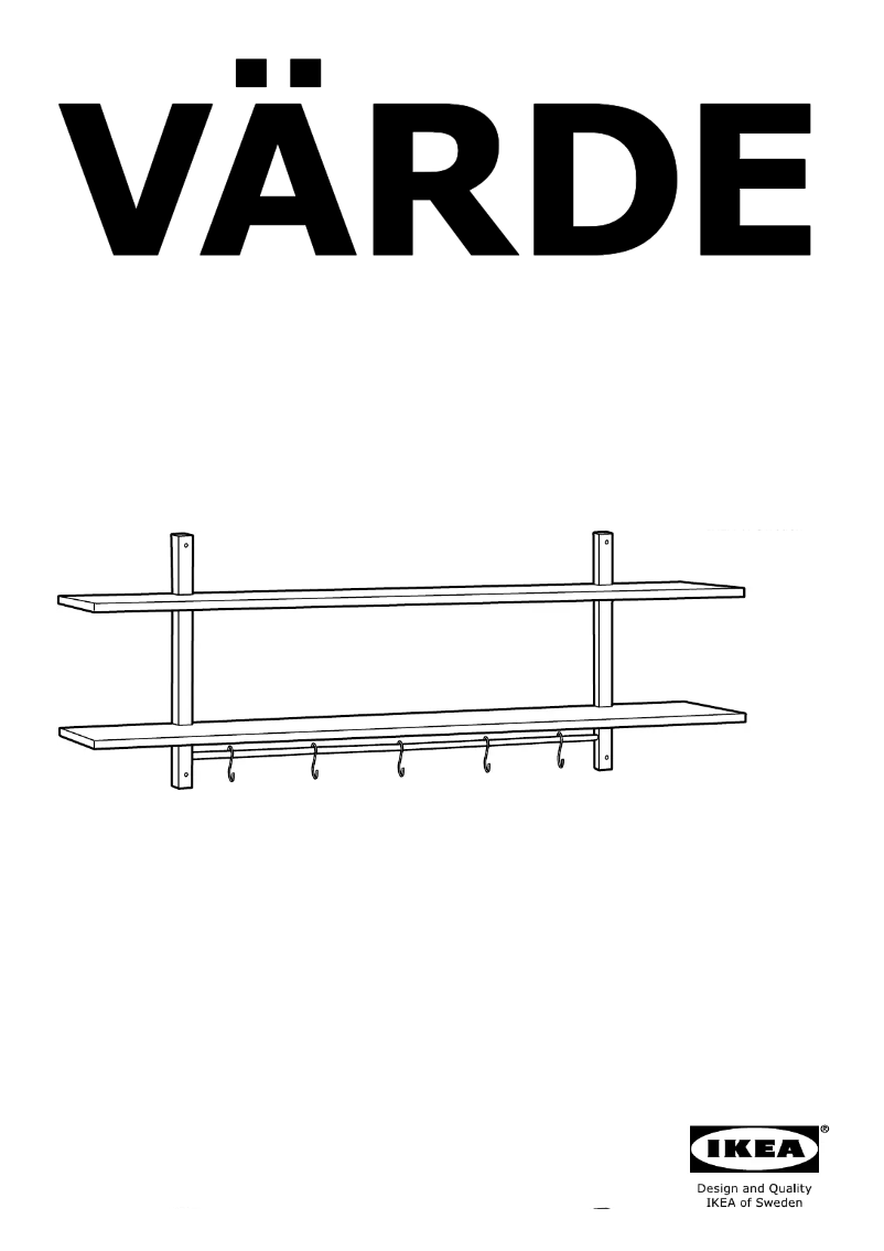 Página 1 del manual Instrucciones / montaje Ikea VARDE