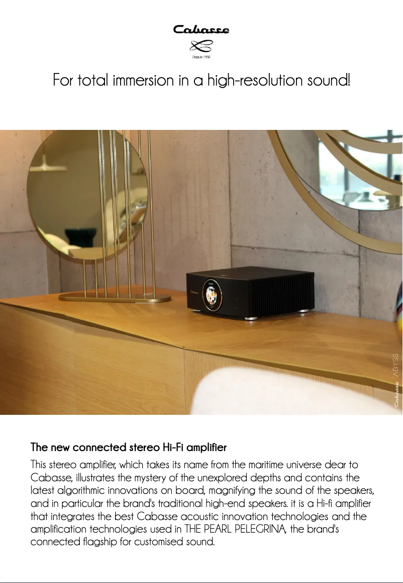 Imagen de la primera página del manual del dispositivo Connected Active Amplifier