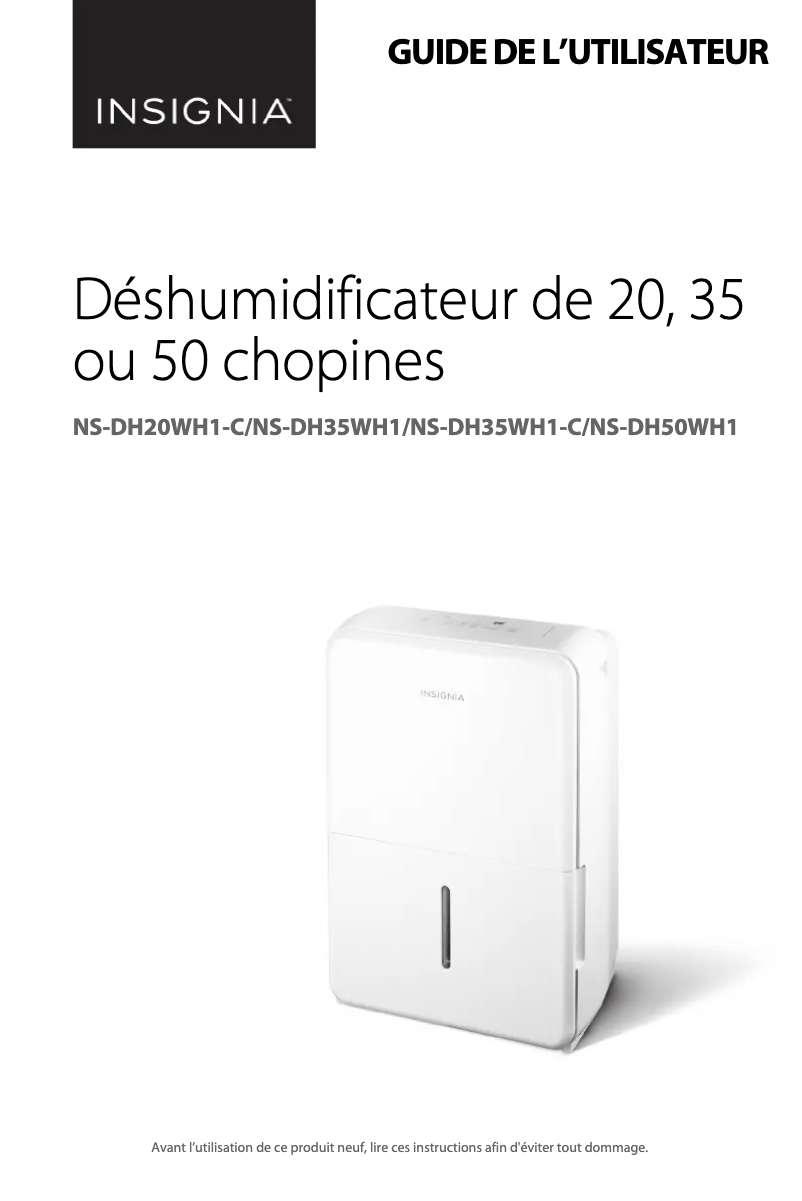 Imagen de la primera página del manual del dispositivo NS-DH50WH1