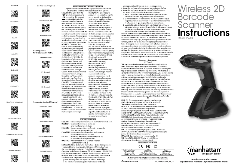 Página nº 1 - Manual de usuario Manhattan 179768