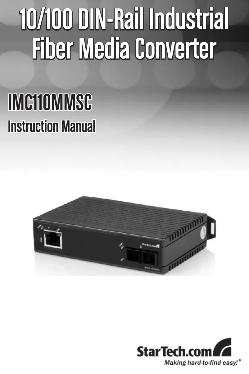 Imagen de la primera página del manual del dispositivo IMC110MMSC