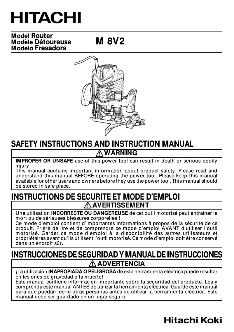Página 1 del manual Manual de usuario Hitachi M8V2