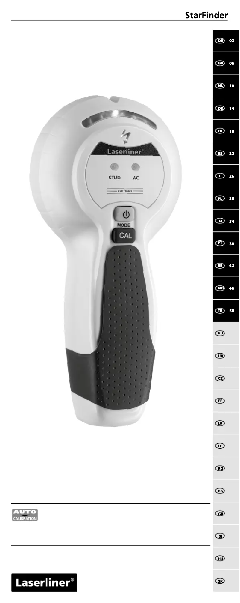 Imagen de la primera página del manual del dispositivo StarFinder