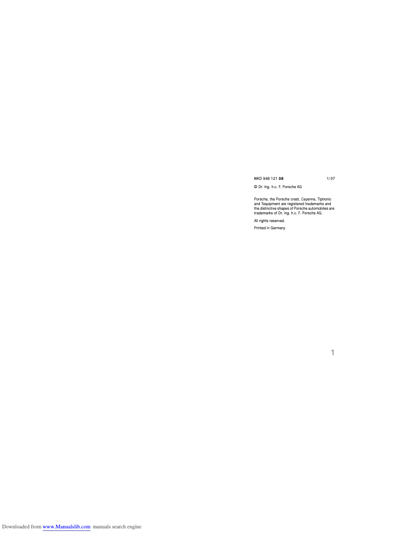 Imagen de la primera página del manual del dispositivo Cayenne (2007)