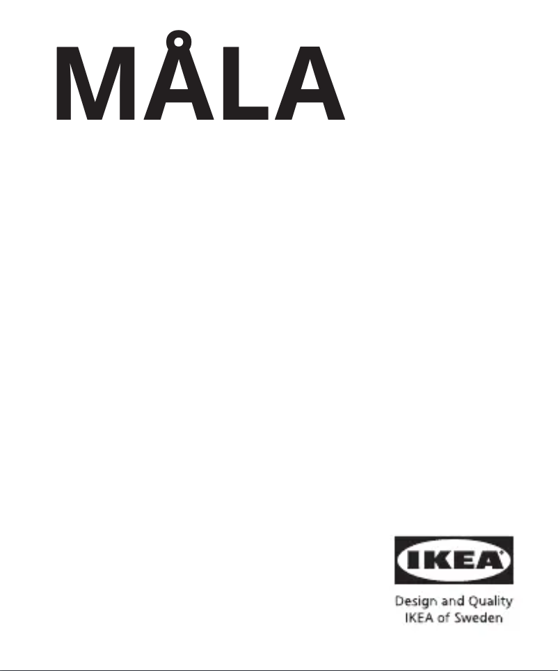 Página 1 del manual Manual de usuario Ikea MÅLA 605.659.44