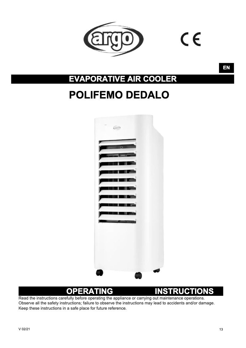 Imagen de la primera página del manual del dispositivo Polifemo Dedalo