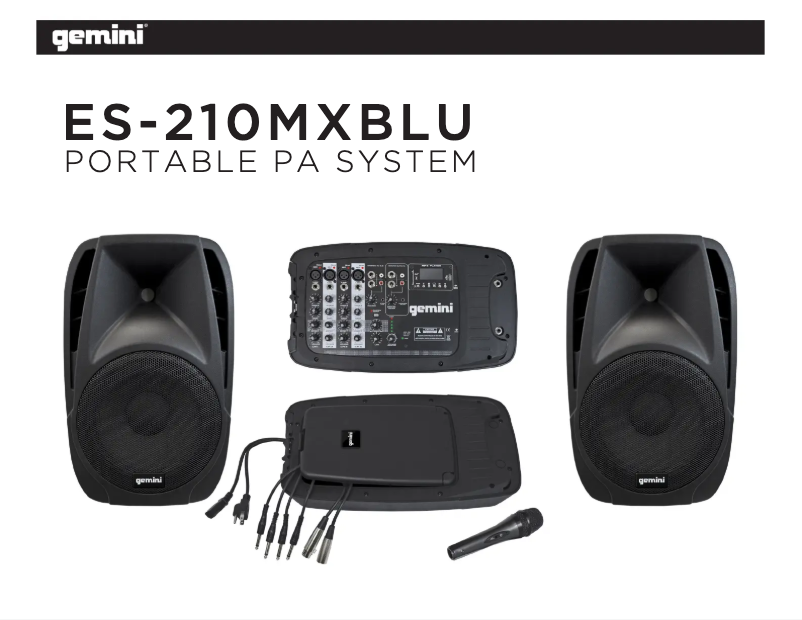 Página 1 del manual Manual de usuario Gemini ES-210MXBLU