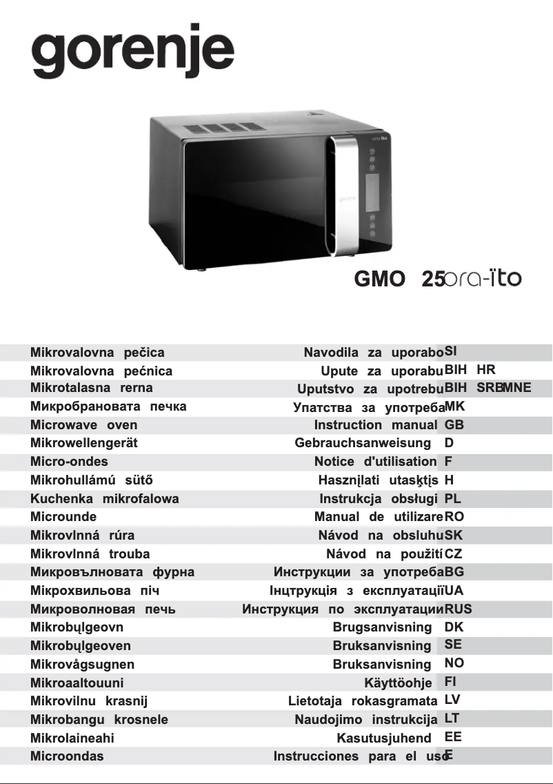 Página 1 del manual Manual de usuario Gorenje GMO25ORAITO