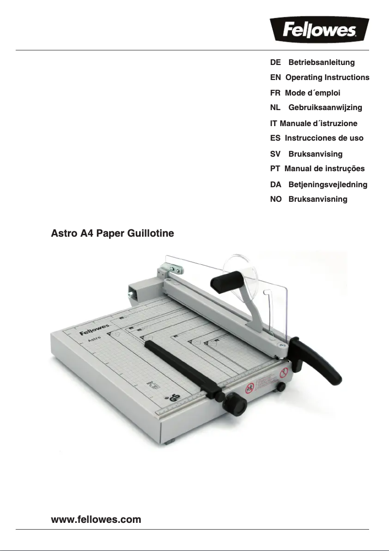 Página 1 del manual Manual de usuario Fellowes Astro A4