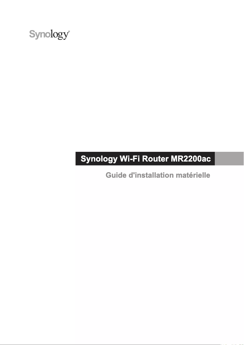 Página 1 del manual Manual de usuario Synology MR2200AC