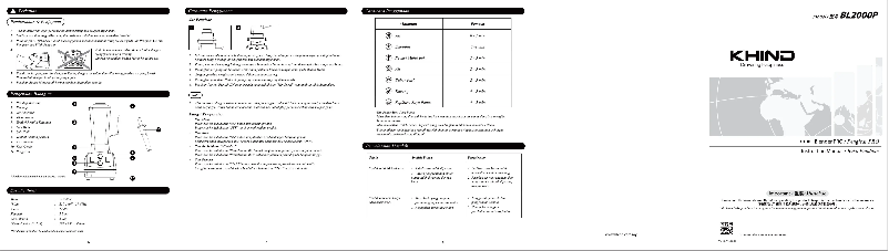 Imagen de la primera página del manual del dispositivo BL2000P