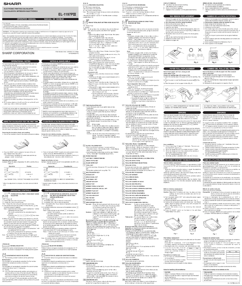 Imagen de la primera página del manual del dispositivo EL-1197PIII