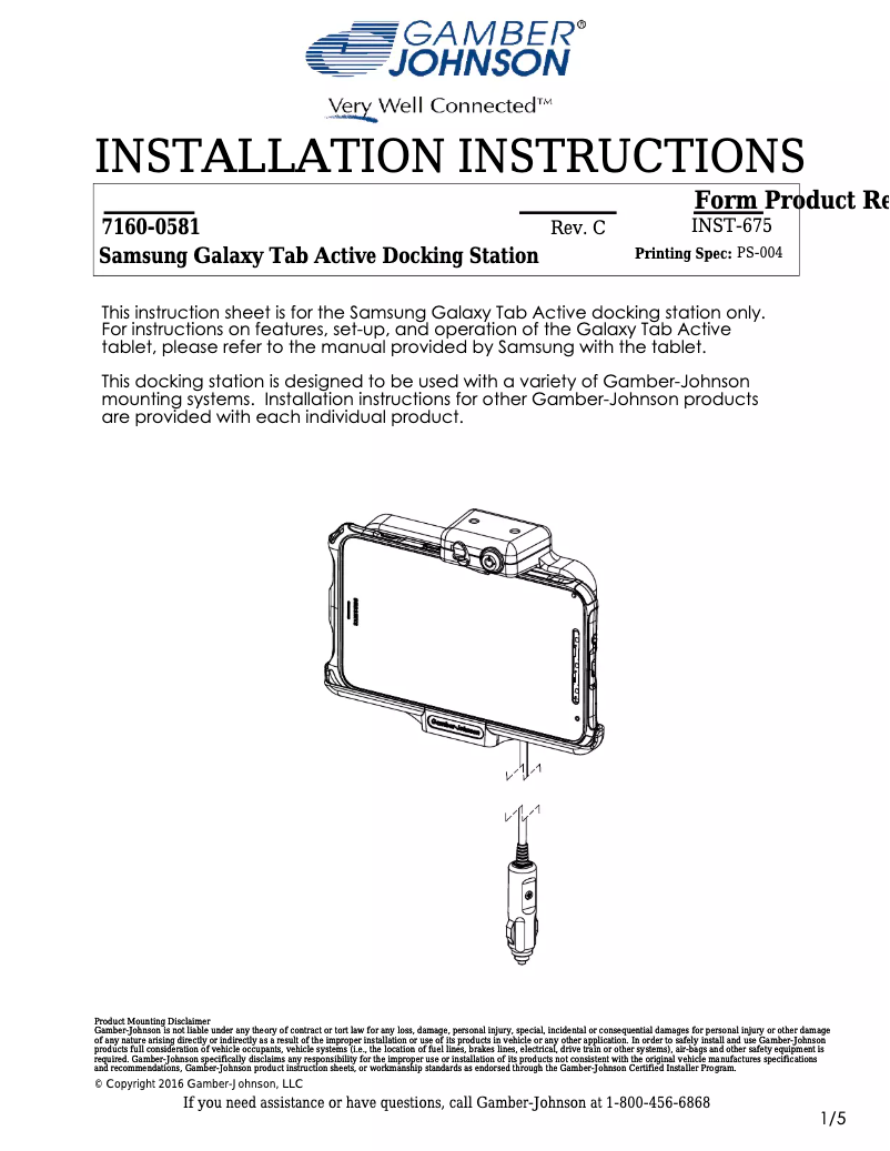 Imagen de la primera página del manual del dispositivo 7160-0581