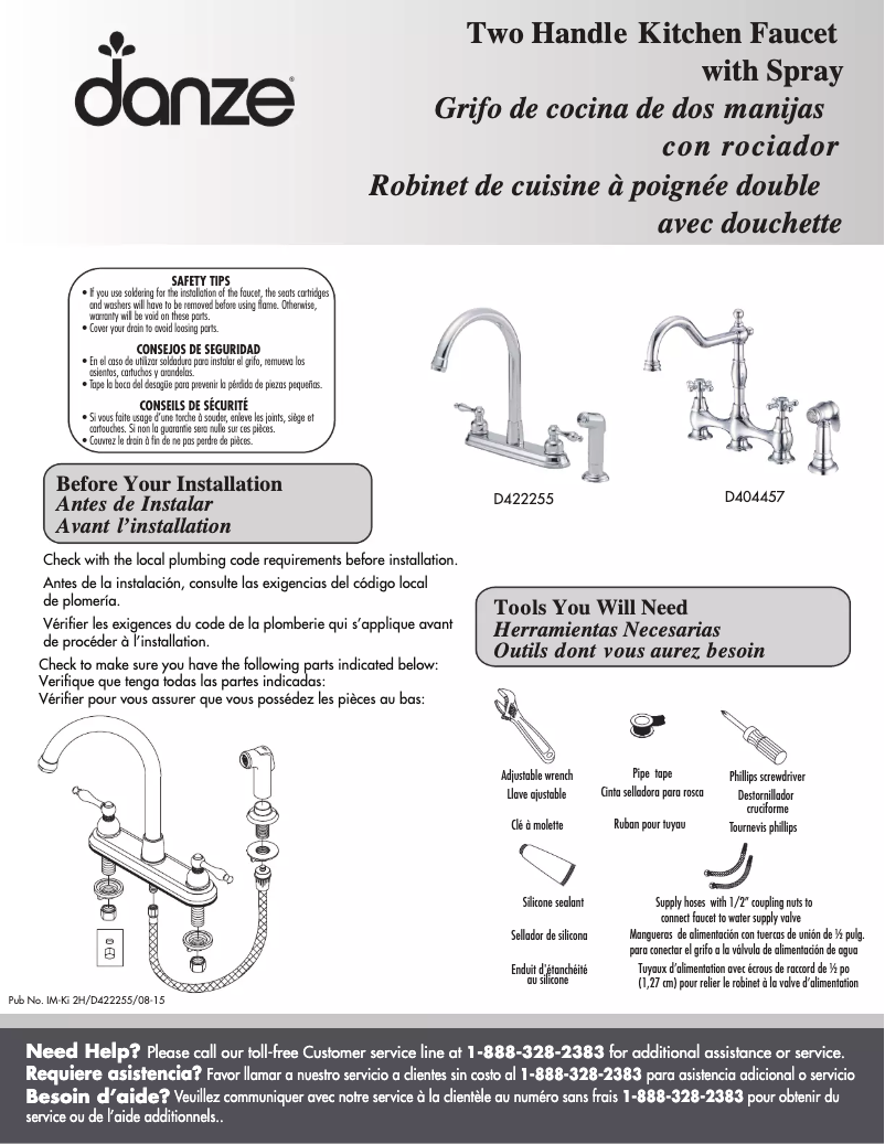 Imagen de la primera página del manual del dispositivo D404457