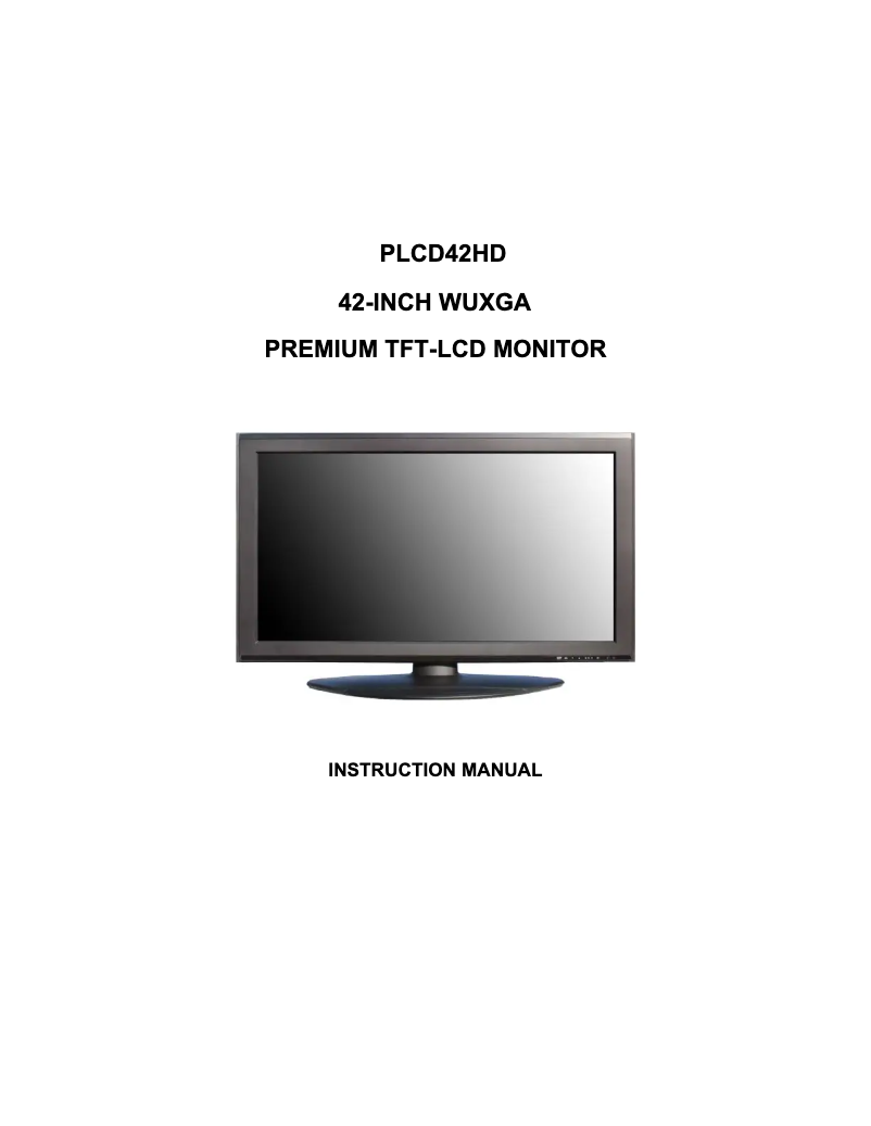 Imagen de la primera página del manual del dispositivo PLCD42HD