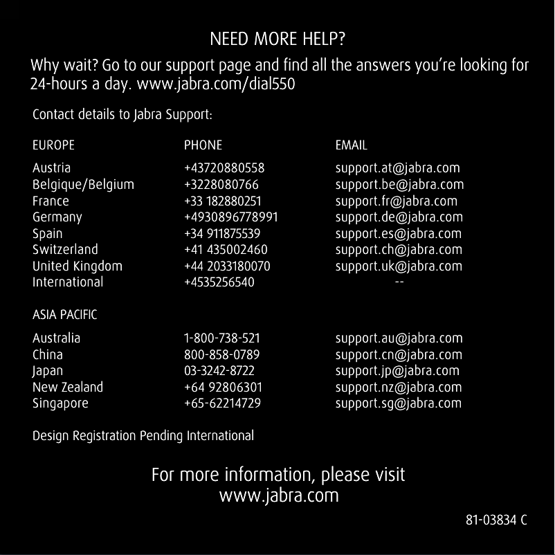 Imagen de la primera página del manual del dispositivo DIAL 550