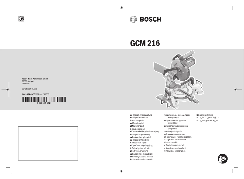 Página nº 1 - Manual de usuario Bosch GCM 216