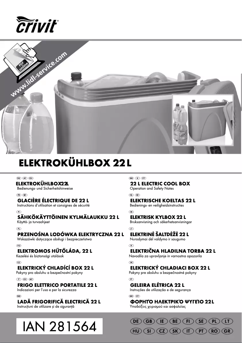 Página 1 del manual Manual de usuario Crivit B450