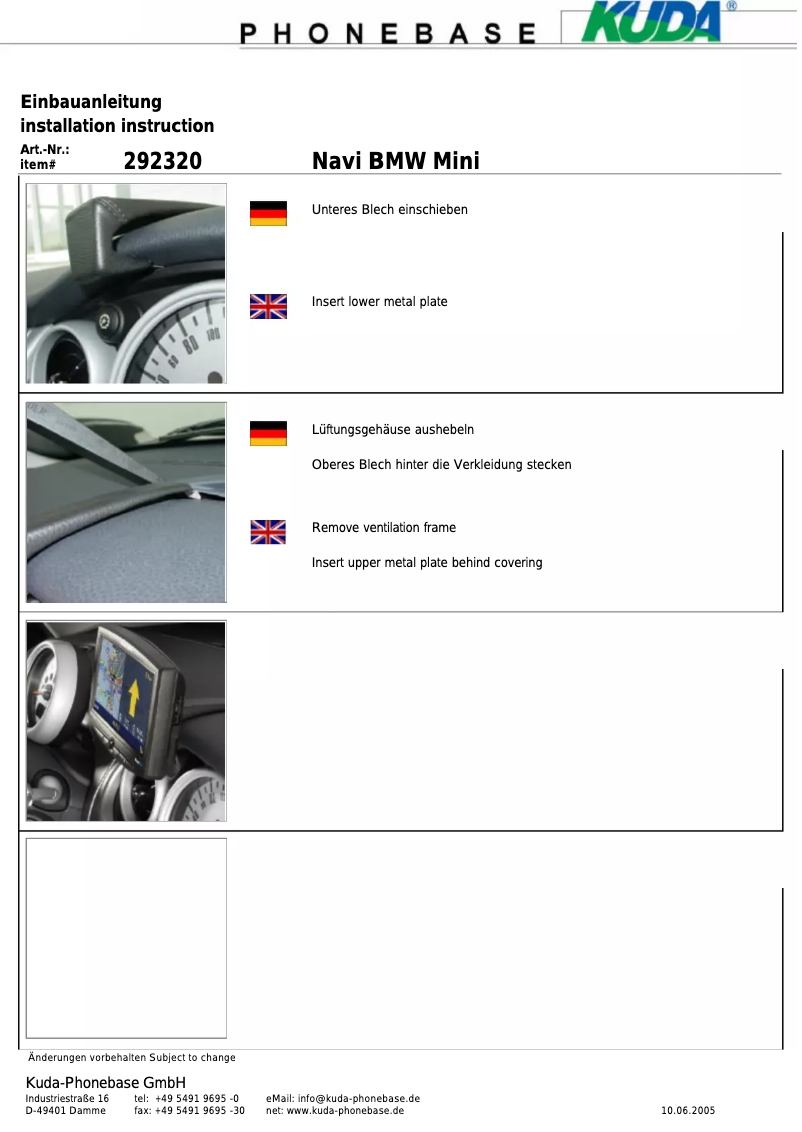 Página 1 del manual Manual de usuario Kuda 292325