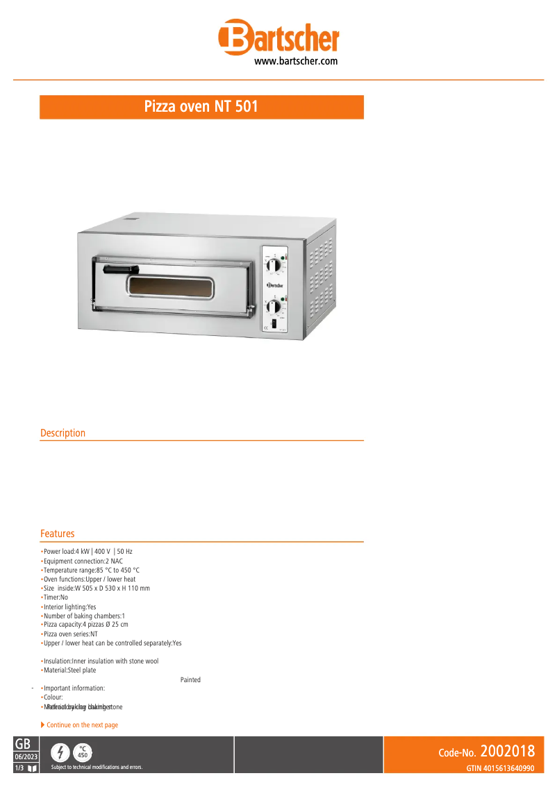 Imagen de la primera página del manual del dispositivo NT 501