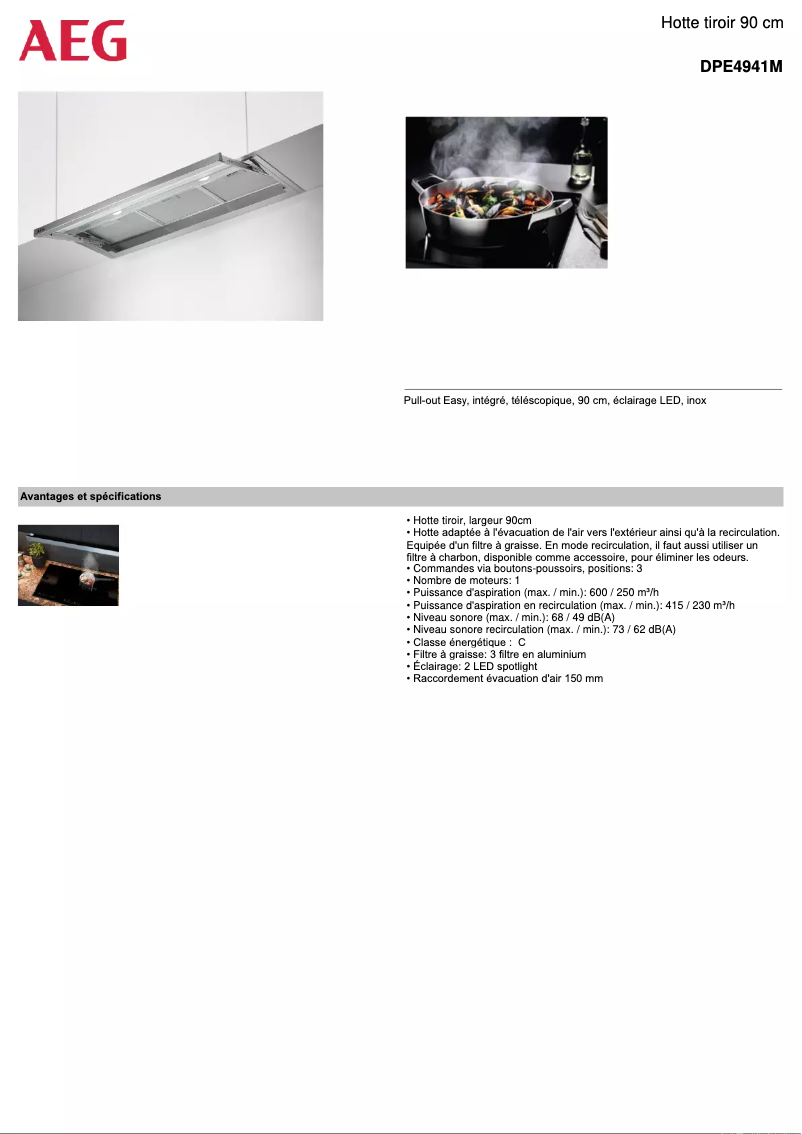 Imagen de la primera página del manual del dispositivo DPE4941M