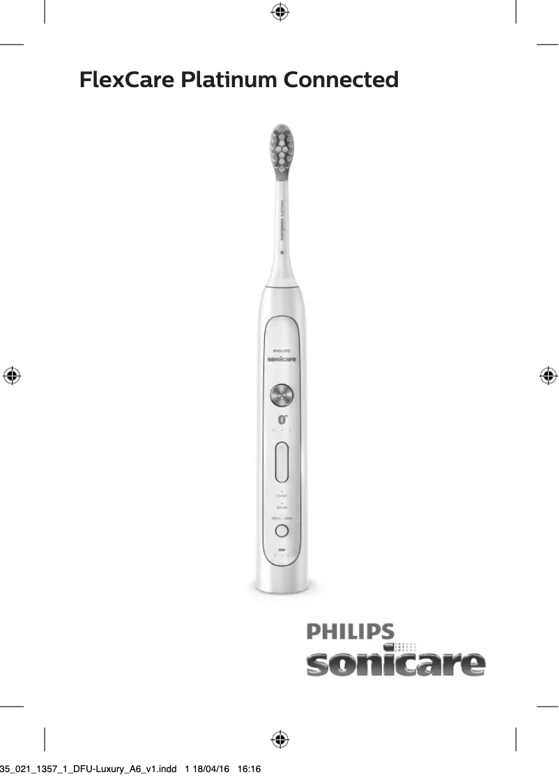 Imagen de la primera página del manual del dispositivo Sonicare Flexcare Platinum Connected HX9191