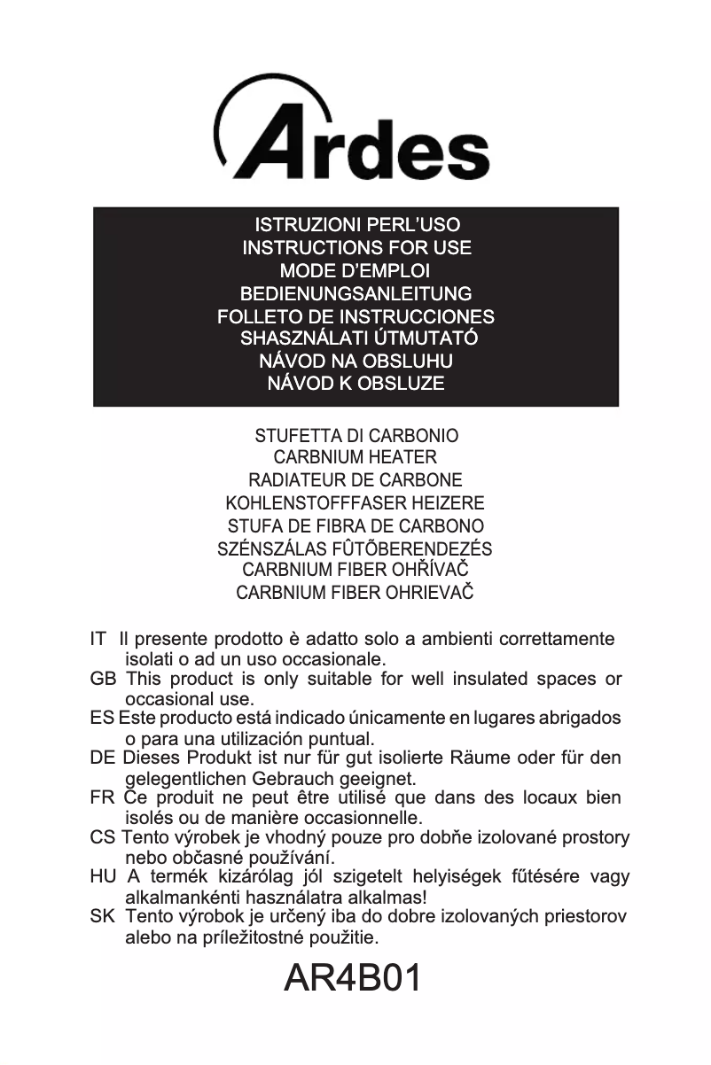 Página nº 1 - Manual de usuario Ardes AR4B01